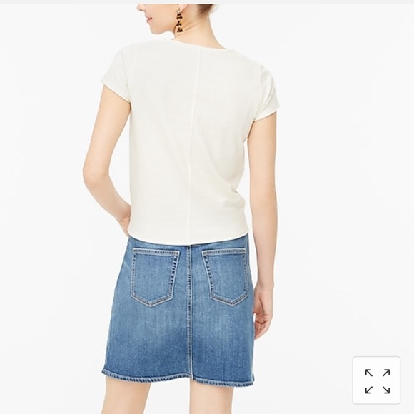 J. Crew textured tie-front top- NWT - Picture 4 of 4